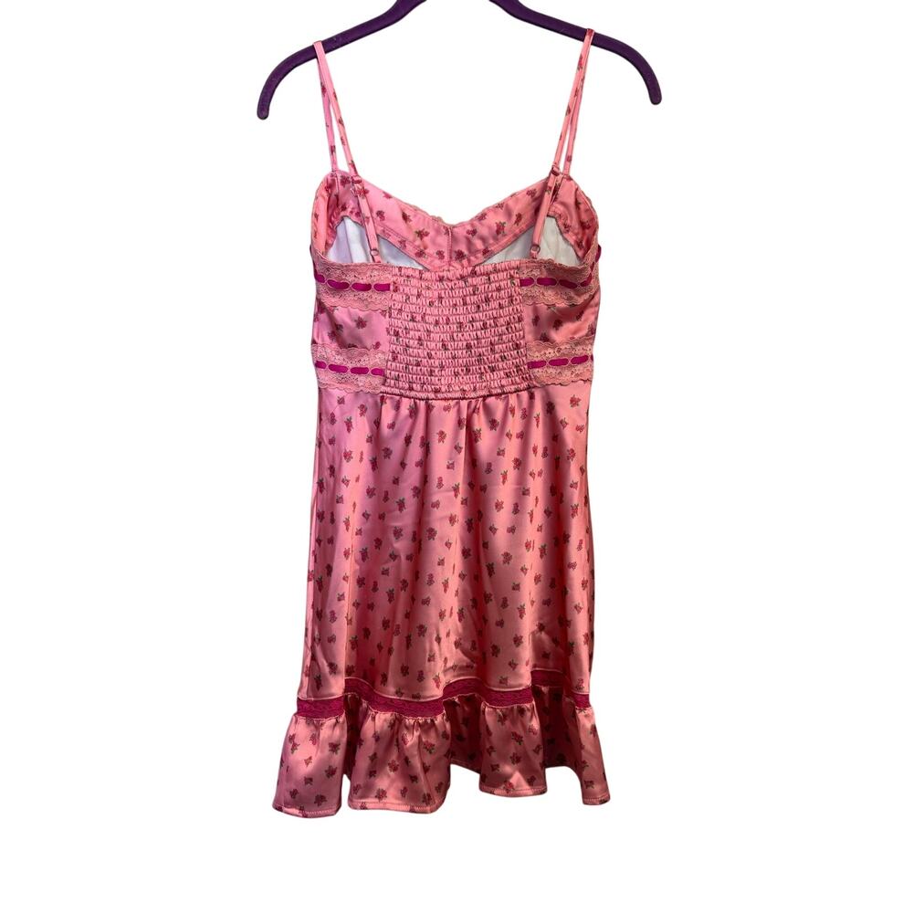 Betsy Johnson x Forever 21 Pink floral lace mini slip dress small coquette Y2K - Picture 4 of 7
